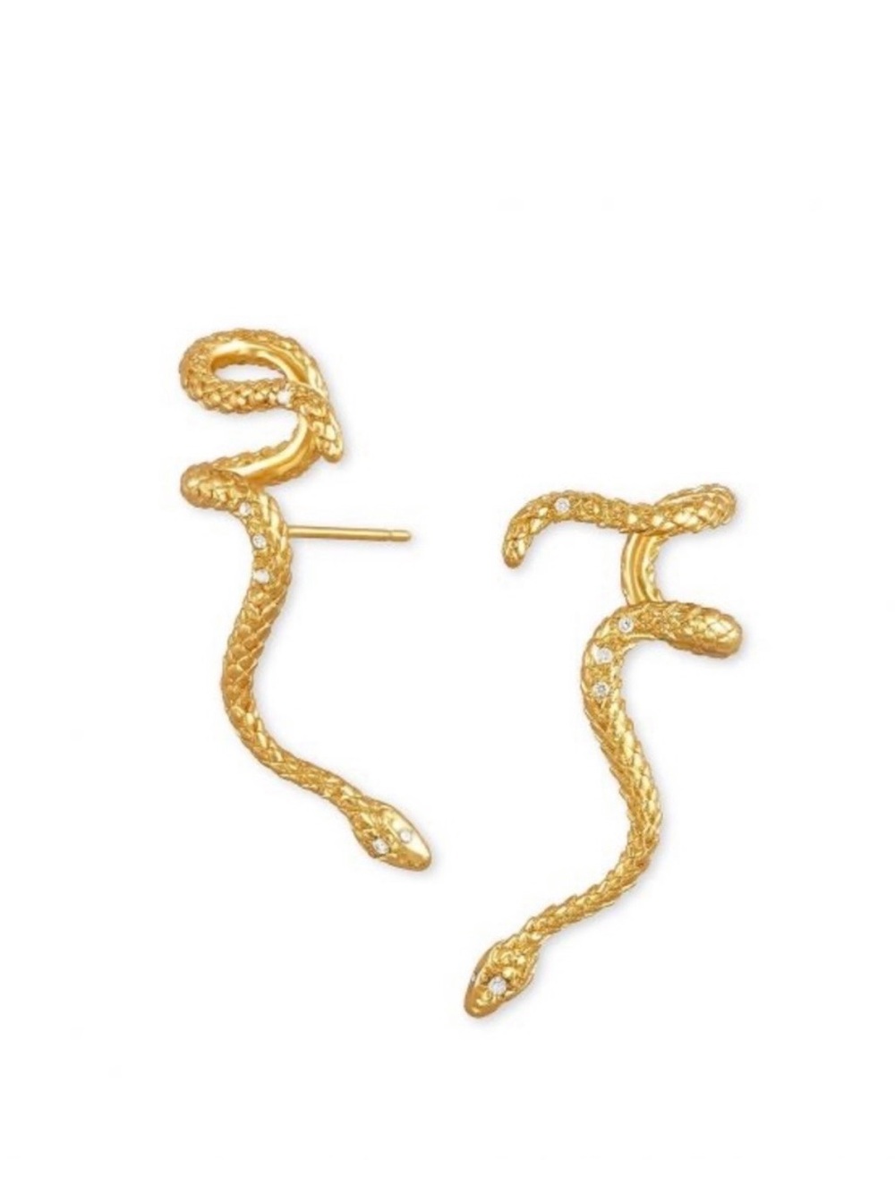Phoenix Ear Climber Earrings in Vintage Gold